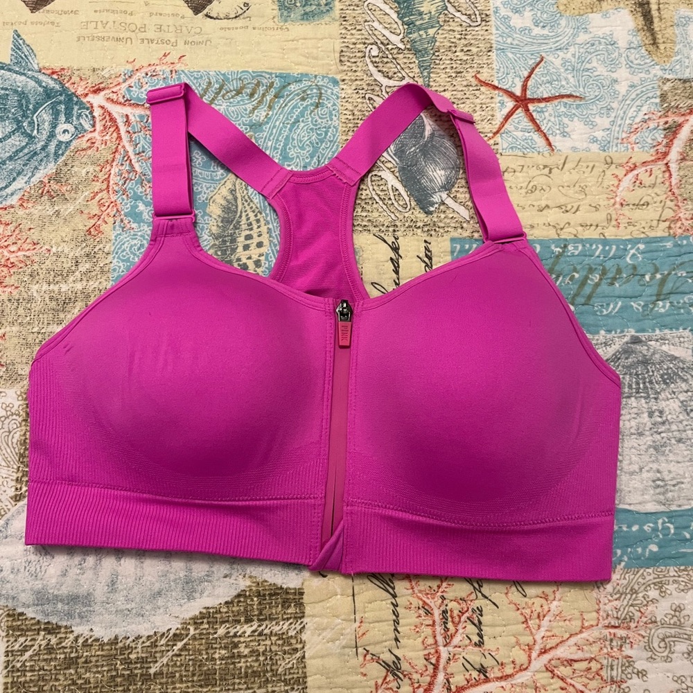PINK Victoria's Secret Pink Sports Bra with Front Zipper